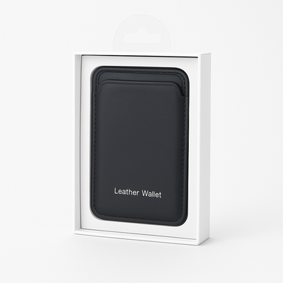 Étui portefeuille magnétique en cuir MagSafe